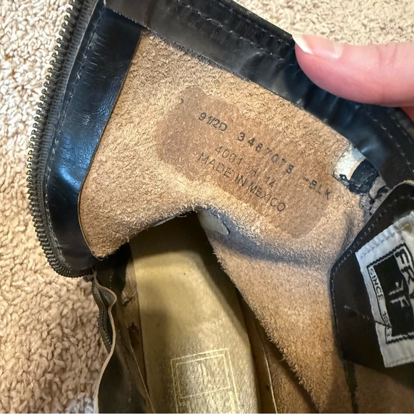 Frye Smith Engineer Distressed Buckle Leather Boots - Picture 7 of 8